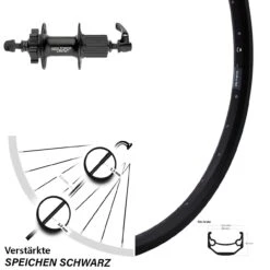 26 Zoll Ryde Andra 40 Disc Hinterrad Mit 6-Loch Shimano XT