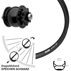 27,5 Zoll Vorderes Rad Mit Nabendynamo Ryde Andra 321 Son 28 Disk 6-Loch