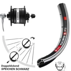 Dt-swiss Vorderrad 28 Zoll DT Swiss 535 Mit Shimano DH-3N31 Nabendynamo