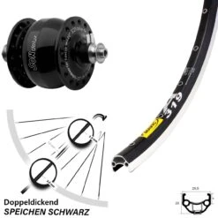 Vorderrad Fahrrad 28 Zoll Mavic A 319 Son Delux Nabendynamo