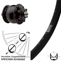 Fahrrad Vorderrad 28 Zoll Ryde Andra 30 Disc Son Nabendynamo Für Scheibenbremse