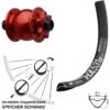Dt-swiss DT Swiss HX 531 29 Zoll Boost Vorderrad Son 28-15 Nabendynamo Rot -Fahrrad Rad Geschäft 8232840