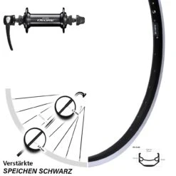 Ryde Andra 40 Vorderrad 20 Zoll Schwarz Mit Shimano Deore