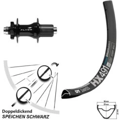 Dt-swiss Schwarzes 29 Zoll MTB Hinterrad DT Swiss HX 491 Mit Formula DHT-142 Nabe