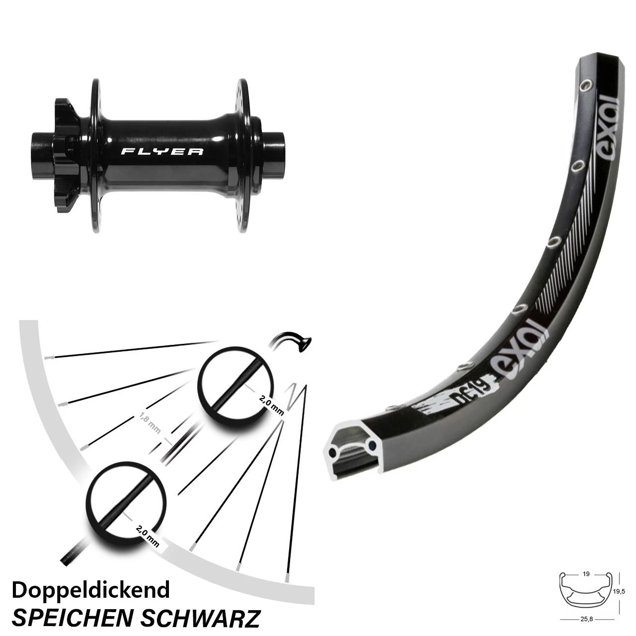 29 Zoll Vorderrad Formula DC-711 Boost Exal DC 19 6-Loch 3 29 Zoll Vorderrad Formula DC-711 Boost Exal DC 19 6-Loch