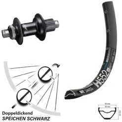 Dt-swiss 29 Zoll Boost Hinterrad DT Swiss H 552 Shimano XT FH-M8110-B