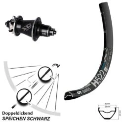 Dt-swiss 27,5 Zoll MTB-Hinterrad Sram X0 Nabe 135/142 XD DT Swiss H 522 6-Loch