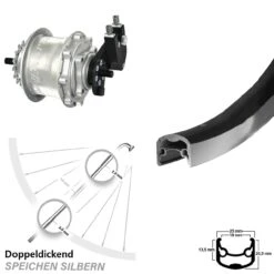 Ryde Andra 30 Hinterrad 28 Zoll Rohloff Speedhub TS DB OEM Tandem