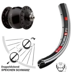 Dt-swiss 26 Zoll Nabendynamo Vorderrad Son 28 DT Swiss 535