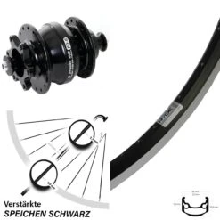 27,5 Zoll Ryde Andra 35 Shutter Precision Nabendynamo PD-8 Für Scheibenbremse Schwarz