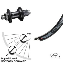 27,5 Zoll Hinterrad Shimano Deore XT Boost Rodi Tryp