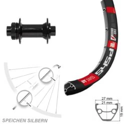 Dt-swiss Vorderrad 26 Zoll DT Swiss 545 Mit Centerlock 15 Mm Nabe