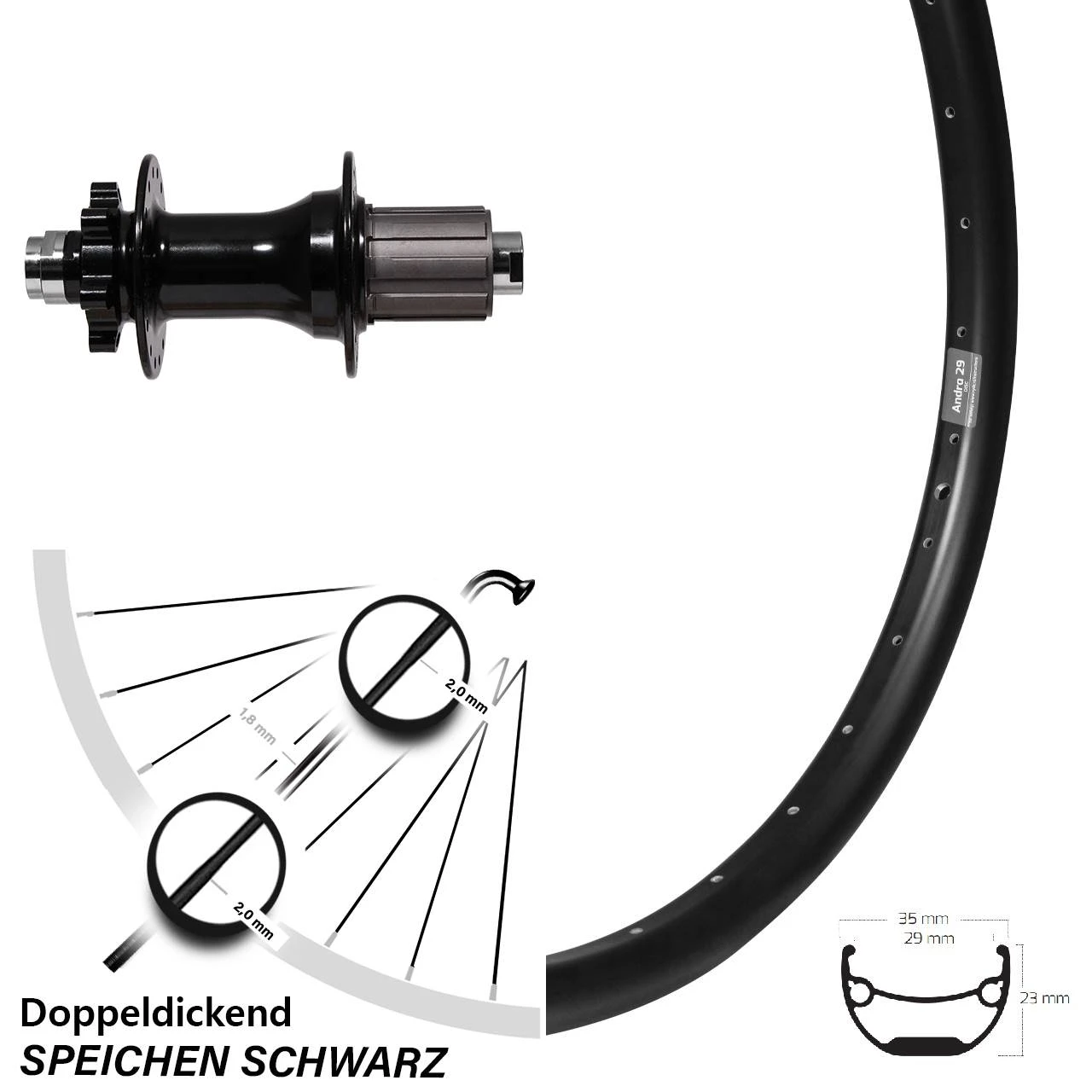 29+ Zoll Formula Boost Hinterrad Ryde Andra 29 3 29+ Zoll Formula Boost Hinterrad Ryde Andra 29