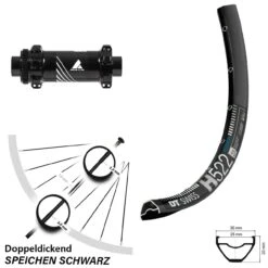 Dt-swiss Formula TC-711 Boost DT Swiss H 522 Vorderrad 27,5 Zoll Centerlock