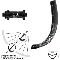 Dt-swiss Vorderrad 27,5+ Zoll DT Swiss H 612 Formula Boost