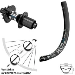 Dt-swiss 27,5 Zoll Hinterrad 12/142 Mm DT Swiss 350 Hybrid Und H 522 Felge