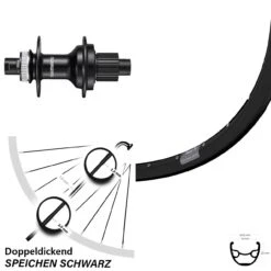 Hinterrad Ryde Rival 19 Disc 28/29 Zoll Shimano FH-MT510 Microspline