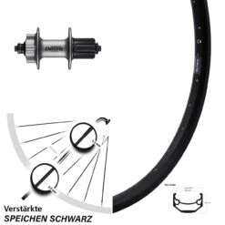 Hinterrad 20 Zoll Ryde Andra 40 Shimano Deore 6-Loch
