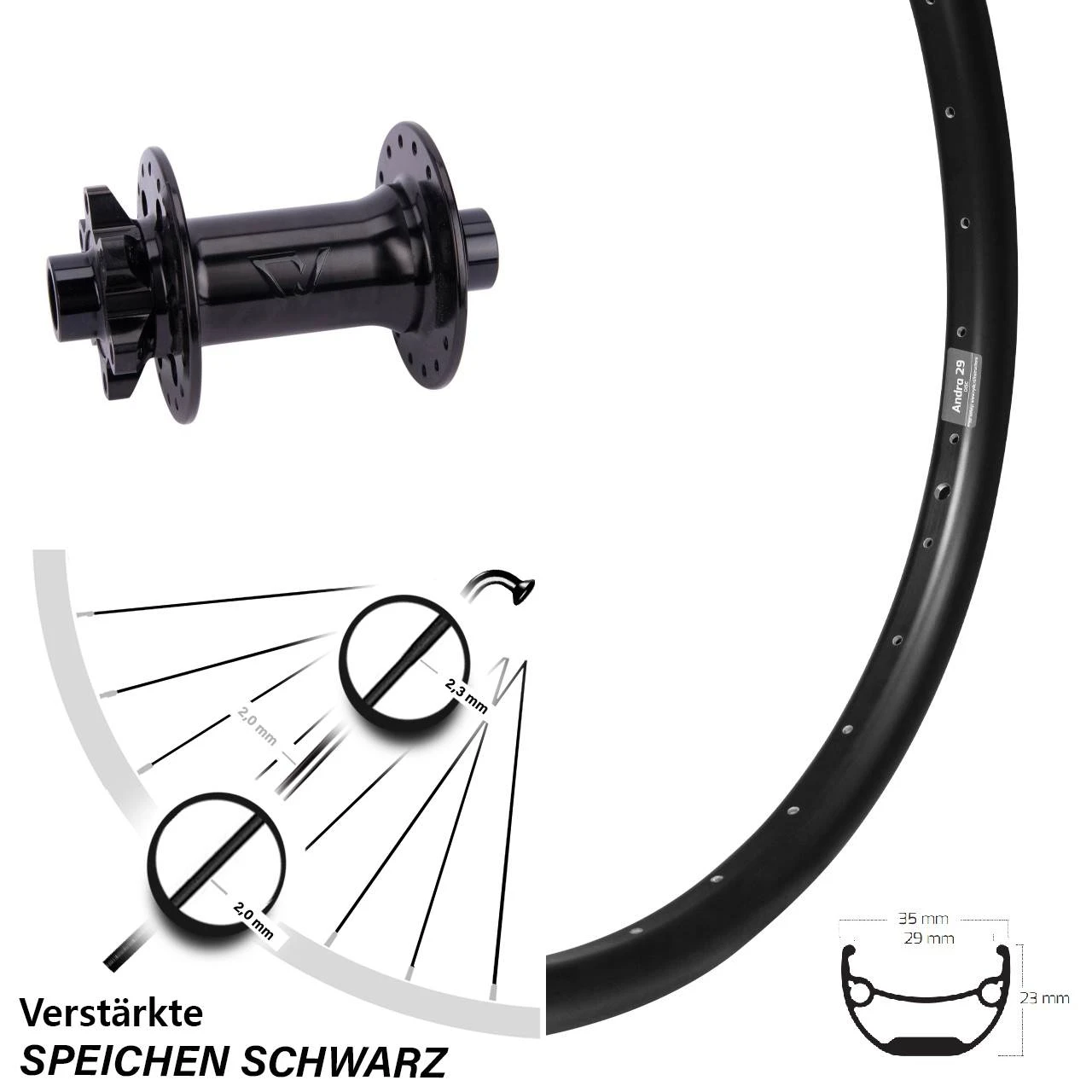 Vorderrad 29 Zoll Ryde Andra 29 Mit Formula Boost Nabe 3 Vorderrad 29 Zoll Ryde Andra 29 Mit Formula Boost Nabe