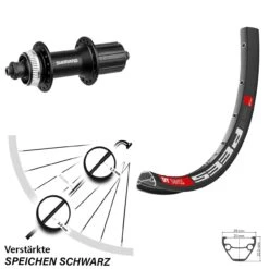 Dt-swiss DT Swiss 533 D Scheibenbrems-Hinterrad 26 Zoll Mit Shimano Alivio FH-M4050 Nabe