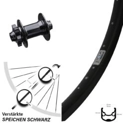 Formula DH Ryde Andra 30 Disc Vorderrad 26 Zoll Für 15 Mm Steckachse
