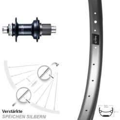29/29+ Zoll Hinterrad Shimano FH-M7110-B Ryde Andra 29 Microspline