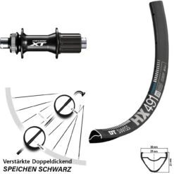 Dt-swiss 27,5 Zoll Hinterrad DT Swiss HX 491 Mit Shimano XT Boost Nabe