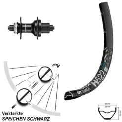 Dt-swiss 27,5 Zoll Hinterrad Shimano FH-MT500 DT Swiss H 522 Microspline