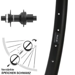 29 Zoll Hinterrad Ryde Rival 30 Disc Mit Shimano FH-MT410 Boost Nabe Microspline