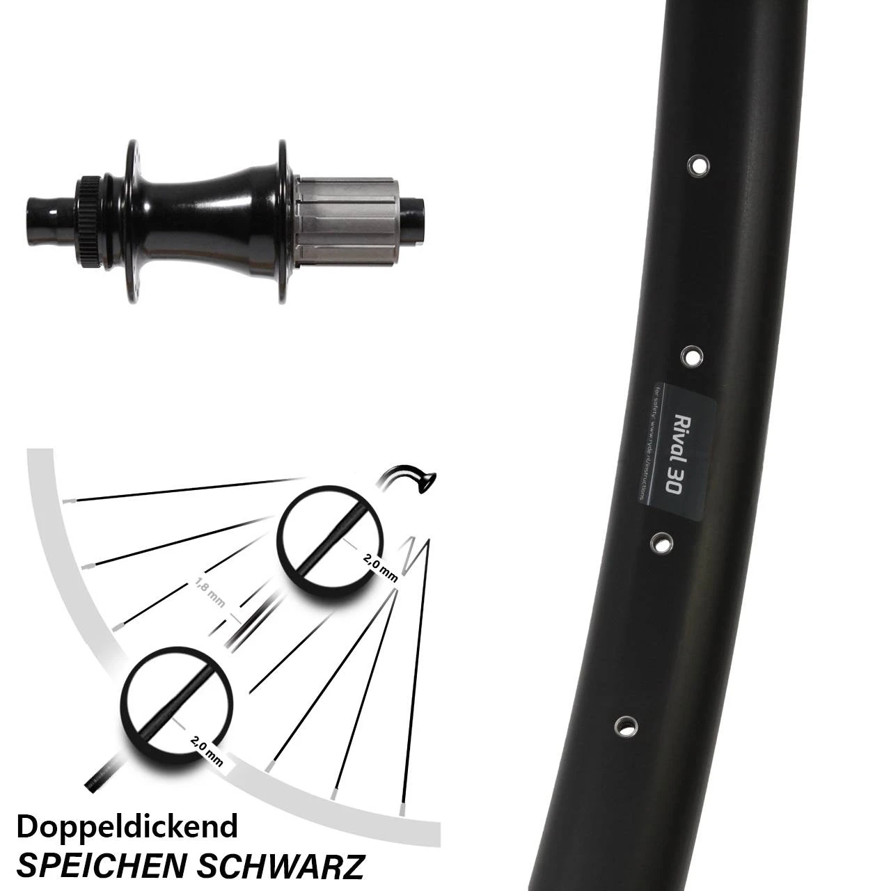 29 Zoll Hinterrad Formula CL-148S Ryde Rival 30 Disc Centerlock 3 29 Zoll Hinterrad Formula CL-148S Ryde Rival 30 Disc Centerlock
