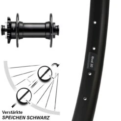 27,5+ Zoll Vorderrad Novatec D341 Boost Ryde Rival 30 Disc 6-Loch