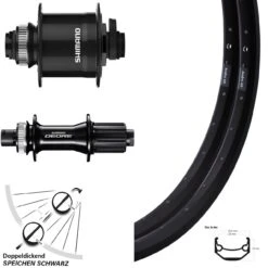 Dynamo Laufradsatz 27,5 Zoll Andra 40 Shimano Deore Steckachse DH-UR 708-3D
