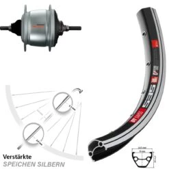 Dt-swiss 28 Zoll Hinterrad Shimano Nexus 8-Gang Mit Freilauf DT Swiss 535