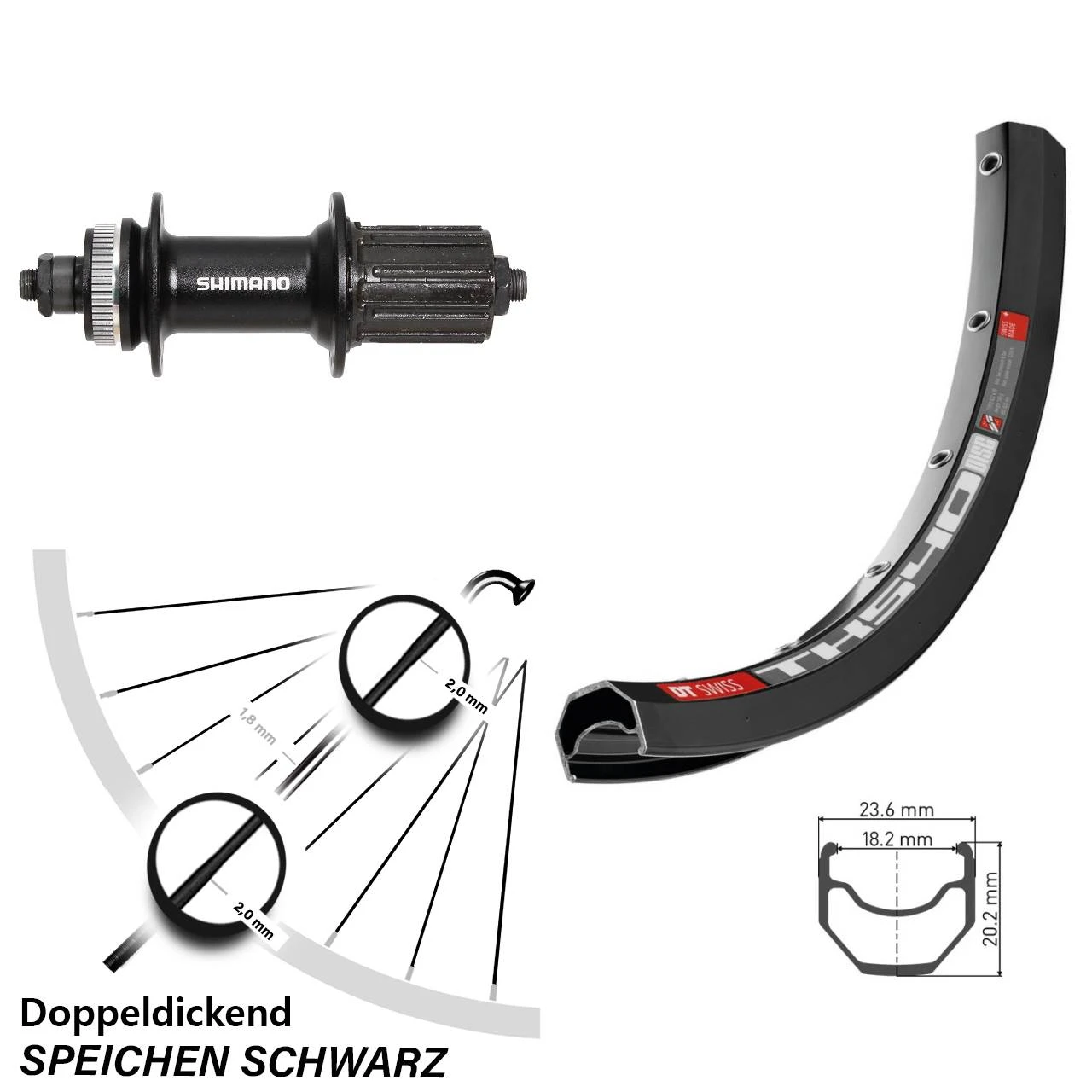 Dt-swiss Shimano FH-UR600 DT Swiss TK 540 Laufrad 28 Zoll Centerlock 3 Dt-swiss Shimano FH-UR600 DT Swiss TK 540 Laufrad 28 Zoll Centerlock
