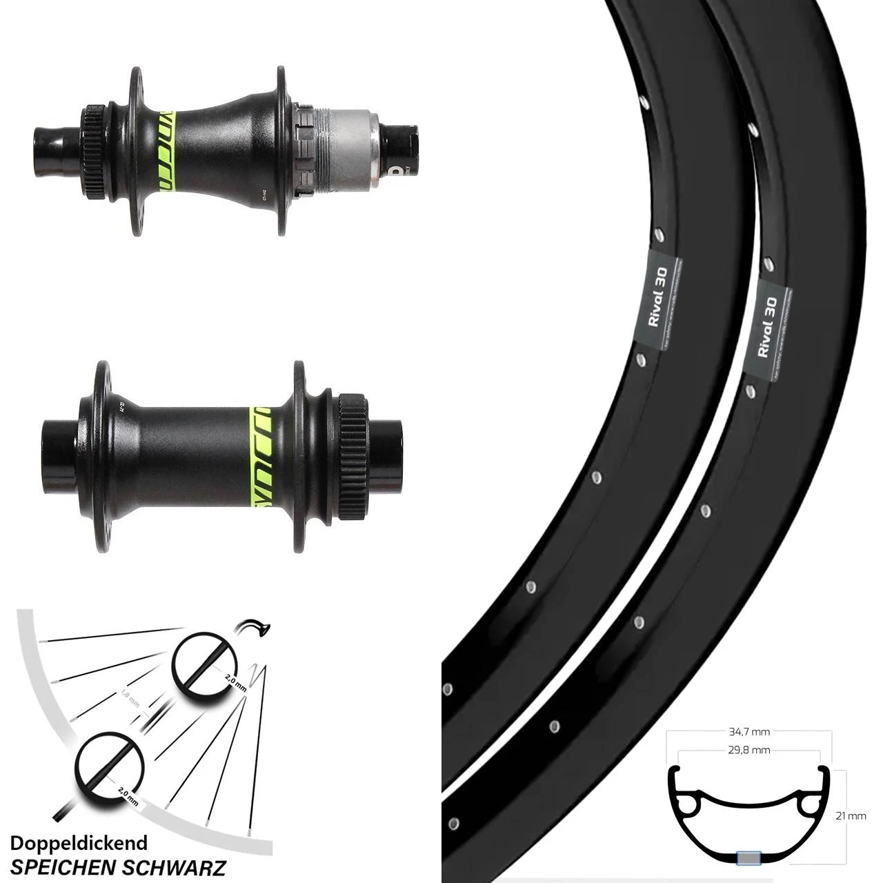 Laufradsatz Syncros Steckachse 100/142 Mm Sram XD Mit Ryde Rival 30 29 Zoll 3 Laufradsatz Syncros Steckachse 100/142 Mm Sram XD Mit Ryde Rival 30 29 Zoll