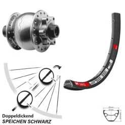 Dt-swiss Vorderrad 26 Zoll DT Swiss 533 D Nabendynamo Son 28-15 Für 6-Loch