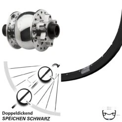29 Zoll Vorderrad Mit Nabendynamo Ryde Rival 23 Son 28-15 Rot Eloxiert