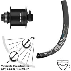 Dt-swiss Vorderrad Mit Nabendynamo Shimano DH-UR708-3D DT Swiss HX 491 29 Zoll