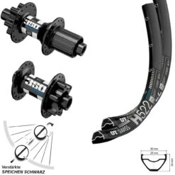 Dt-swiss 29 Zoll Laufradsatz E-Bike DT Swiss 350 Hybrid Boost 110/148 Mm H 522 32/36 Speichen