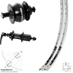 Laufradsatz Shimano Sora FH-RS300 Dynamo Shutter Precision PV-8 Mavic Open Elite Silber