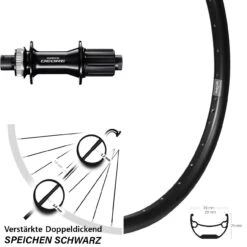 Hinterrad 27,5 Zoll Ryde Andra 29 Mit Shimano Deore FH-M6010 Nabe