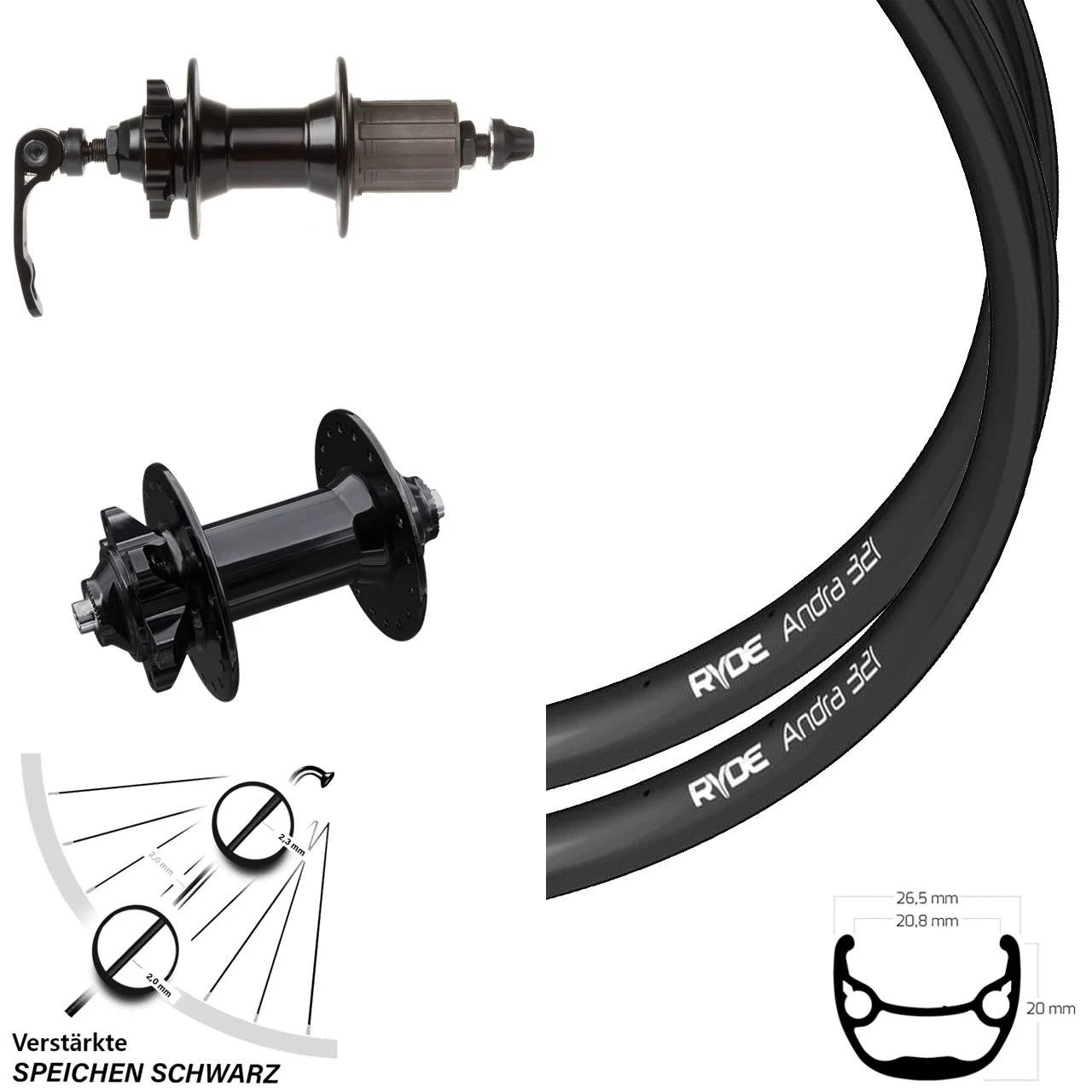 29 Zoll Laufradsatz Formula Novatec QR 6-loch Ryde Andra 321 3 29 Zoll Laufradsatz Formula Novatec QR 6-loch Ryde Andra 321