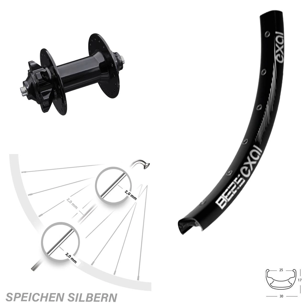 Exal BE 25 Vorderrad 26 Zoll Mit Formula DC91-V2 Nabe 6-loch 3 Exal BE 25 Vorderrad 26 Zoll Mit Formula DC91-V2 Nabe 6-loch