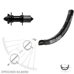 28-29 Zoll Hinterrad Novatec Exal BE 21 QR 6-loch