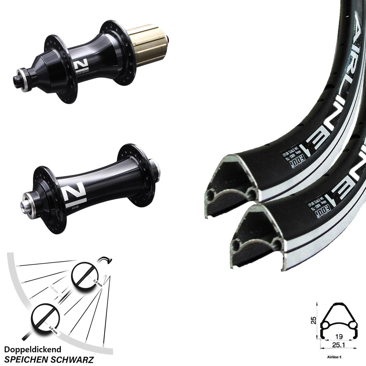 26 Zoll Laufradsatz Rodi Airline 1 Novatec Nabe A141 F162 Schnellspanner 11-fach 3 26 Zoll Laufradsatz Rodi Airline 1 Novatec Nabe A141 F162 Schnellspanner 11-fach