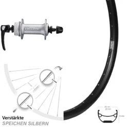 Ryde Andra 29 Disc Vorderrad 24 Zoll Mit Shimano Deore HB-M6000 Nabe Silbern