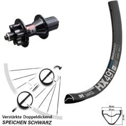 Dt-swiss DT Swiss 370 QR Shimano 11-fach HX 491 Hinterrad 29 Zoll Für 6-Loch