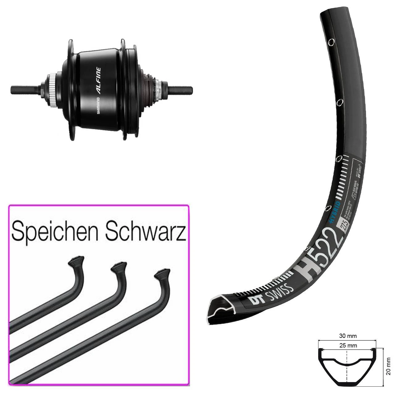 Dt-swiss Hinterrad 28 Zoll DT Swiss H522 Shimano Alfine 8-Gang Centerlock 3 Dt-swiss Hinterrad 28 Zoll DT Swiss H522 Shimano Alfine 8-Gang Centerlock