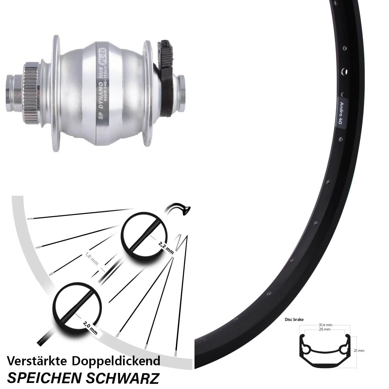 Ryde Andra 40 Disc Vorderrad 28-29 Zoll Shutter Precision PL-8XM 12x100 3 Ryde Andra 40 Disc Vorderrad 28-29 Zoll Shutter Precision PL-8XM 12x100