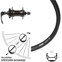 28-29 Zoll Vorderrad Ryde Andra 321 Mit Novatec Nabe 5/100 Mm